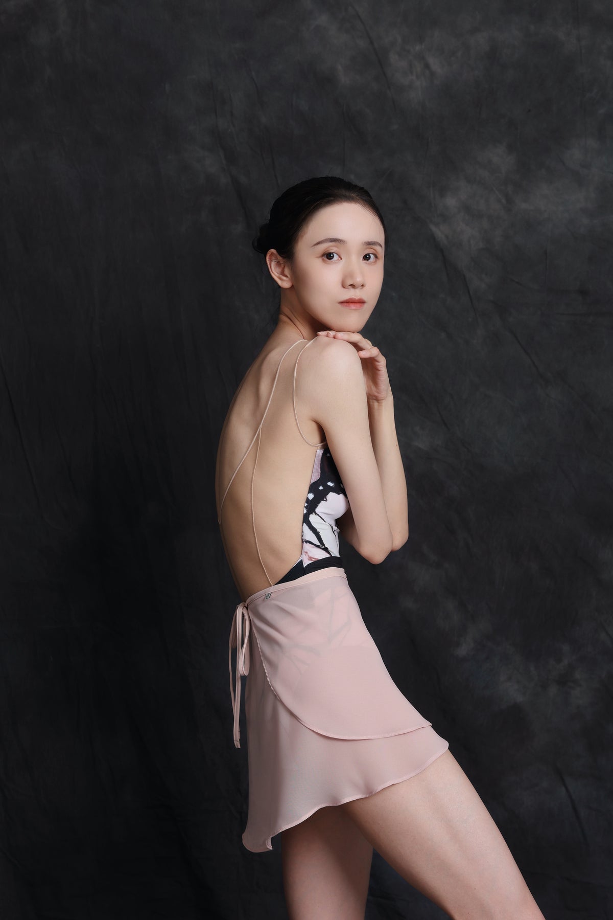 Butterfly — Blush — Mesh Leotard