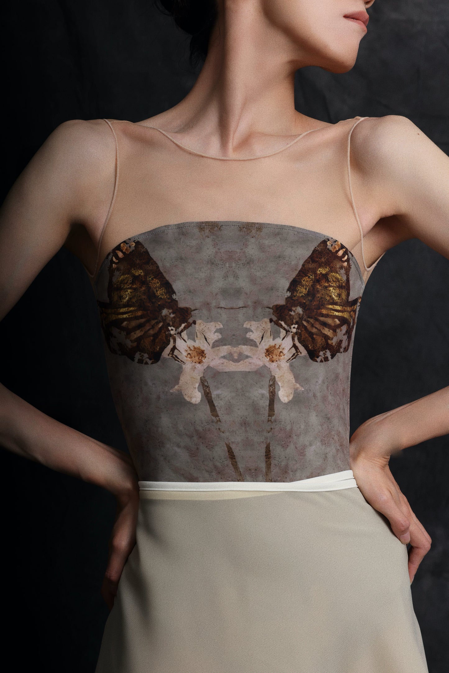 Butterfly — Gilt — Mesh Leotard
