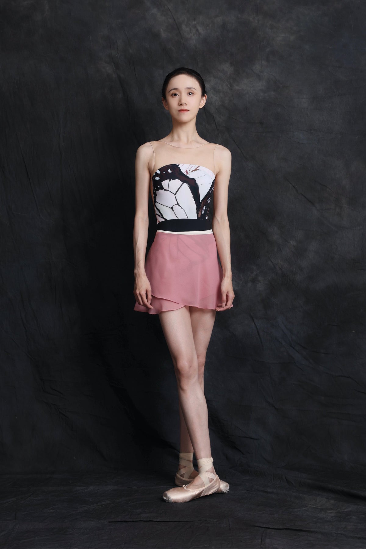 Butterfly — Blush — Mesh Leotard
